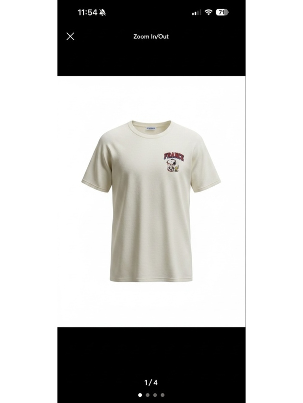 New 2026 FIFA Soccer Peanuts x France Shirt - Mens size Large Snoopy
